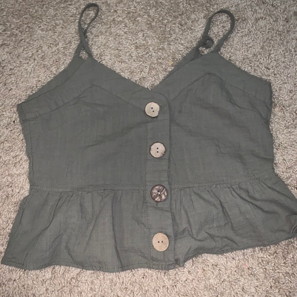 Green Crop top